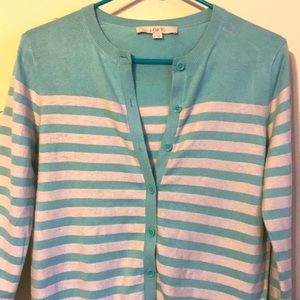 Loft light Turquoise and Stone cardigan, S-M